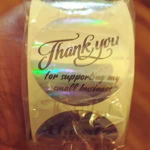 500 Silver "Thank You" Labels